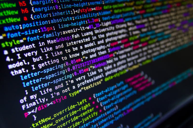 Desktop Source Code and Wallpaper by Computer Language with Coding and  Programming. Stock Image - Image of develop, black: 124706065