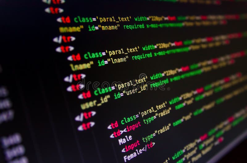 Desktop Source Code and Wallpaper by Computer Language with Coding and  Programming. Stock Image - Image of develop, black: 124706065