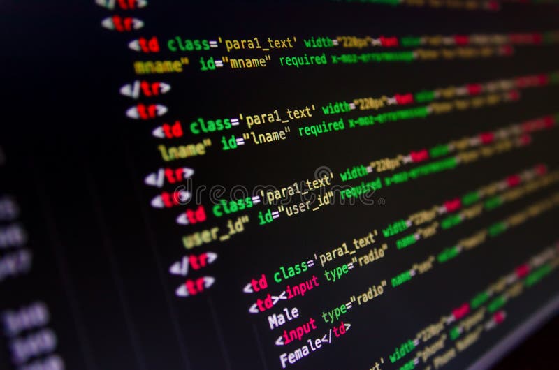 Desktop Source Code and Wallpaper by Computer Language with Coding and  Programming. Stock Image - Image of focus, desktop: 124935197