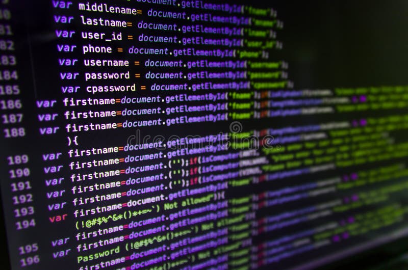 Desktop Source Code and Wallpaper by Computer Language with Coding and  Programming. Stock Image - Image of focus, desktop: 124935197
