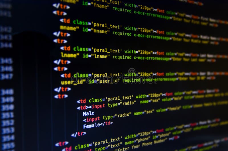 Desktop Source Code and Wallpaper by Computer Language with Coding and Programming. Stock Photo - Image of background, pattern: 124706572