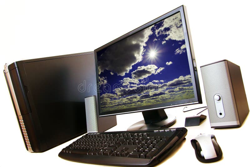 Desktop on white background stock photography Desktop on white background stock photography
