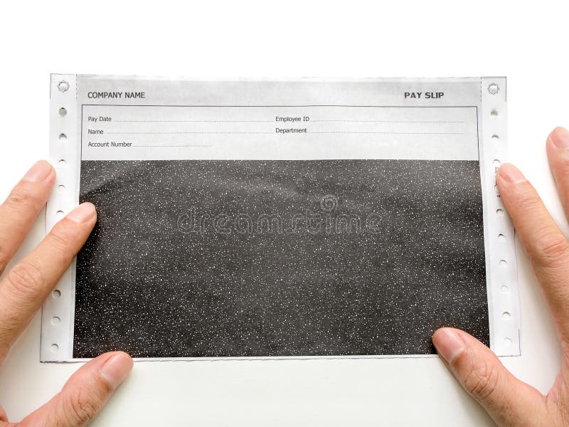 Deslizamento do salário do carbono, ou papel químico no branco fotografia de stock Deslizamento do salário do carbono, ou papel químico no branco fotografia de stock