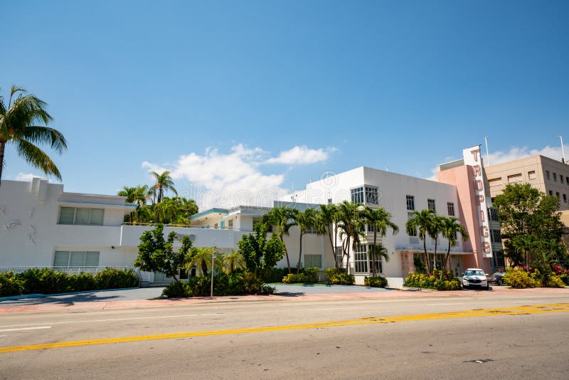 Desolate Town Miami Beach Closed To Slow Spread of Coronavirus Covid 19