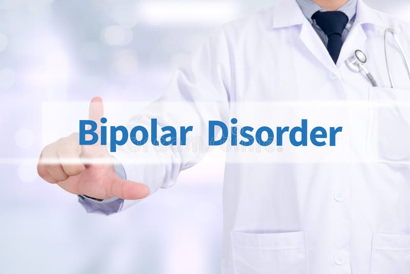 Bipolar Disorder Medicine doctor working with computer interface as medical. Bipolar Disorder Medicine doctor working with computer interface as medical