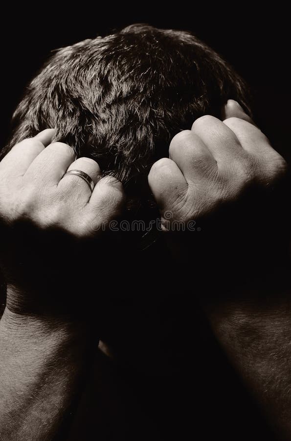 Desperate man. royalty free stock image