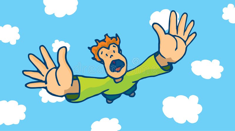 Person Falling From Sky Clipart