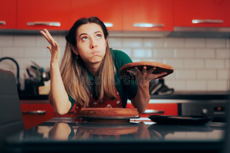 https://thumbs.dreamstime.com/b/desperate-mom-trying-to-prepare-homemade-dessert-stressed-baker-feeling-mind-blown-slicing-cake-first-time-265806409.jpg