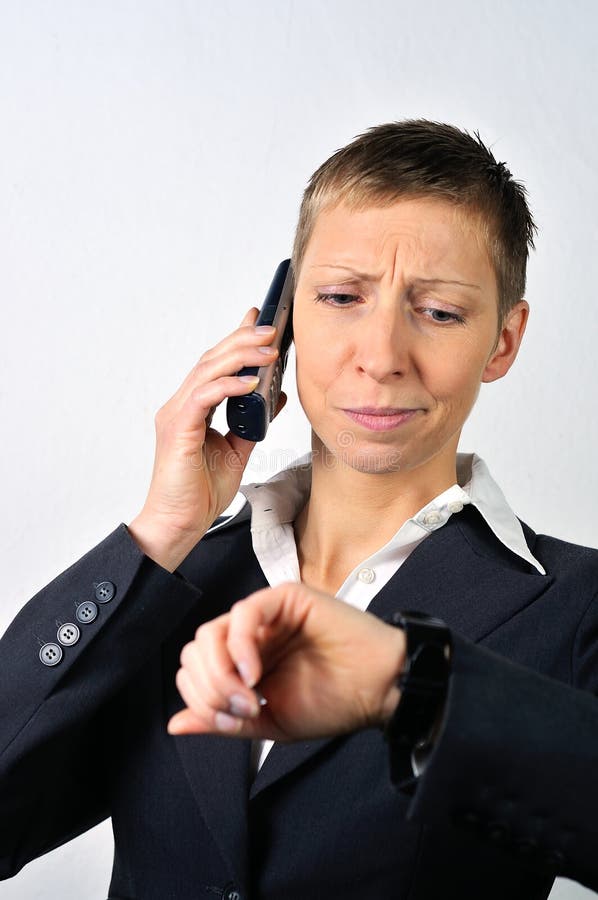 Desperate and Stressed Woman with a Phone Stock Image - Image of ...