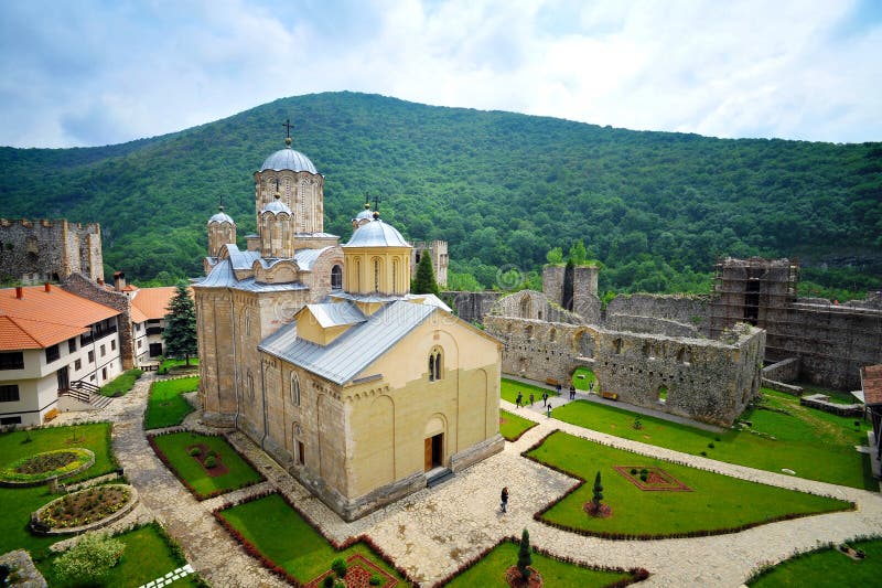 Serbian medieval orthodox monastery Manasija