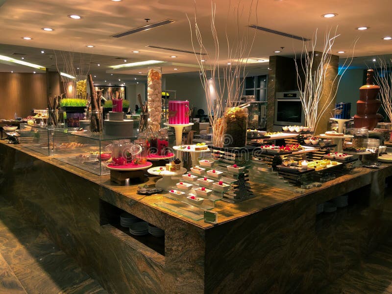 Dessert counter stock photo. Image of baking, cold, cakes 212908984