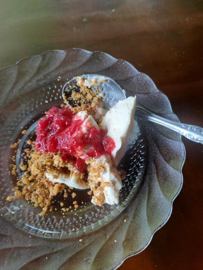 Dessert Cream Cheese Rasberry Biscuit Stock Photo Image of biscuit