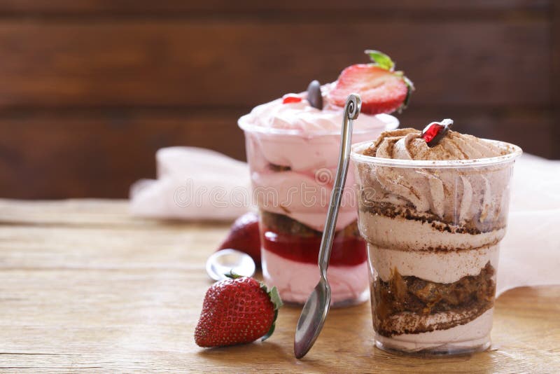 Dessert crémeux dans un verre photographie stock Dessert crémeux dans un verre photographie stock