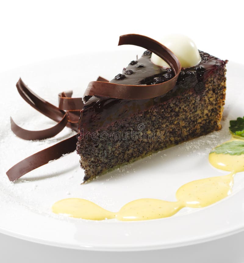 dessert de chocolat de gâteau images libres de droits dessert de chocolat de gâteau images libres de droits