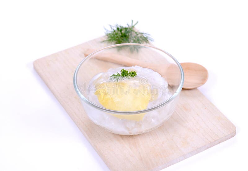 Dessert with durian fruit stock image. Image of pungent 95881607