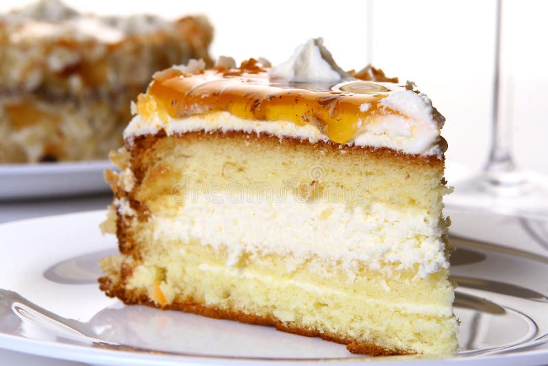 Dessert fruit cake with white chocolate