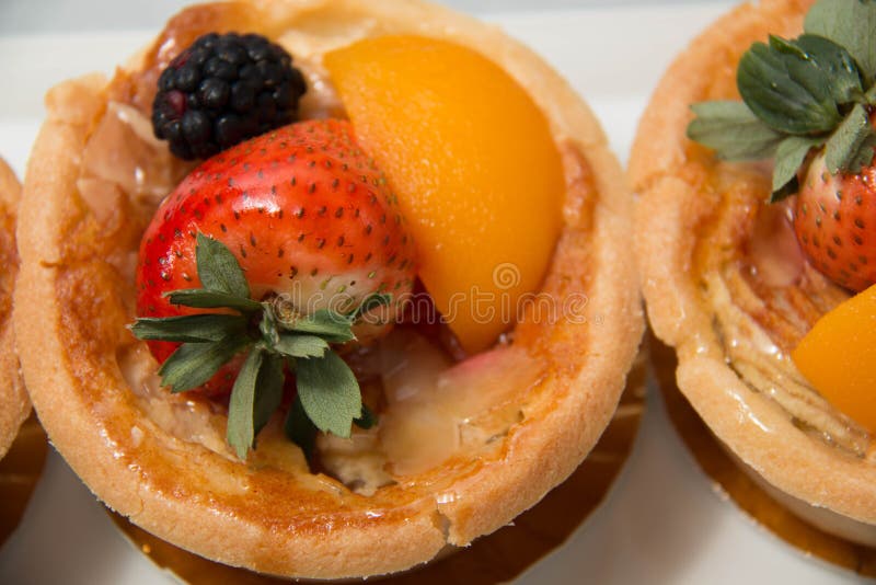 Dessert fruit tart assorted tropical fruits