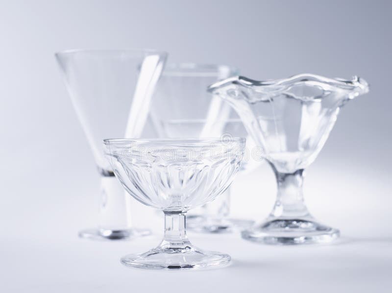Dessert glasses stock image. Image of variety, empty, assorted 7675983