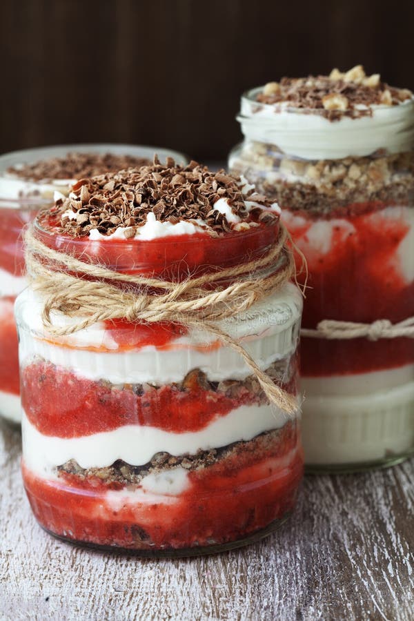 Dessert in jar stock image. Image of homemade, seasonal - 31019947