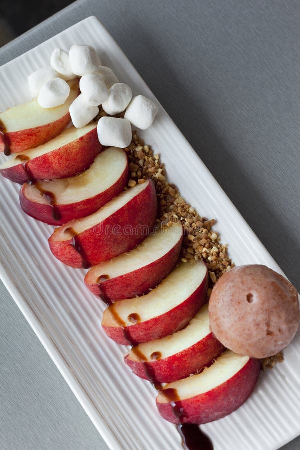 Dessert with nectarines stock photo. Image of fruit, restaurant 40085666