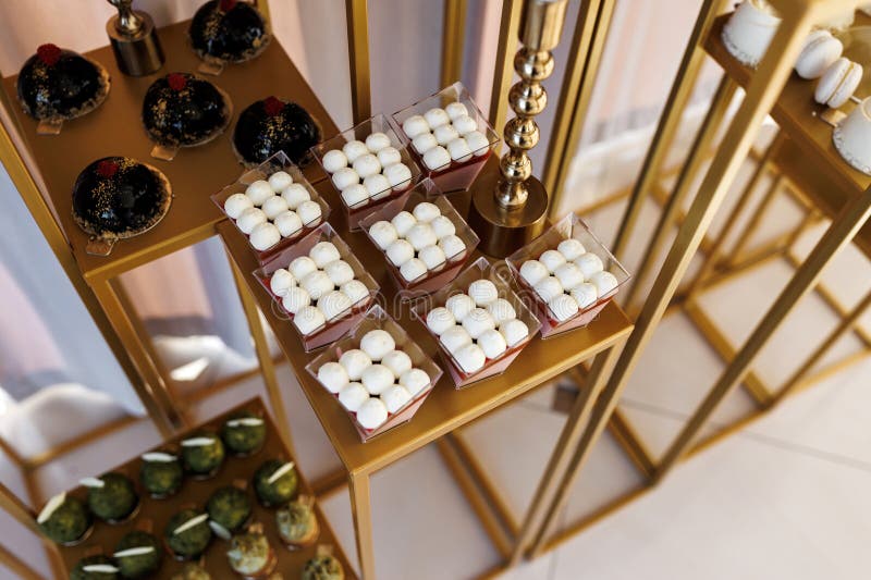 Reception dessert table decor detail. Ceram stock images, royalty-free photos and pictures