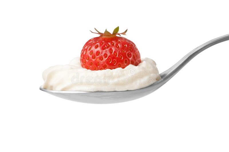 Dessert strawberry whip cream stock photo Dessert strawberry whip cream stock photo