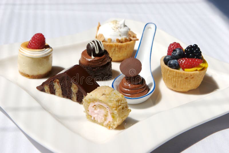 Dessert Tray assorted stock image. Image of delicious 3752145