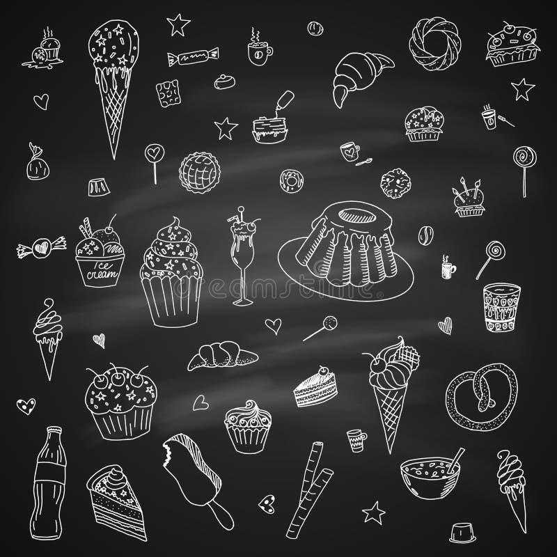 desserts stock illustratie desserts stock illustratie