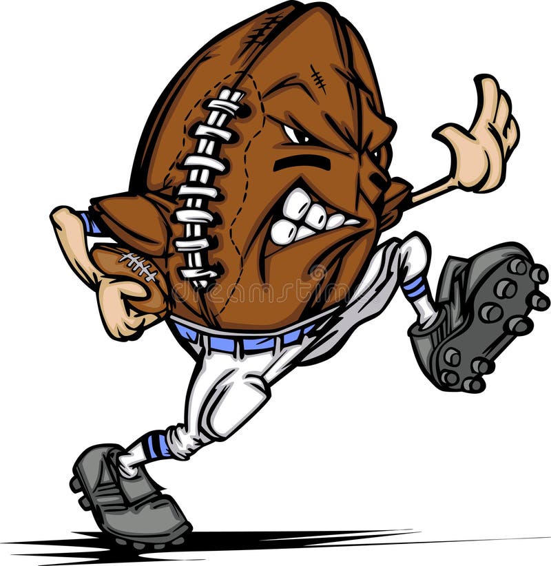 Dessin animé de joueur de bille de football américain illustration stock Dessin animé de joueur de bille de football américain illustration stock