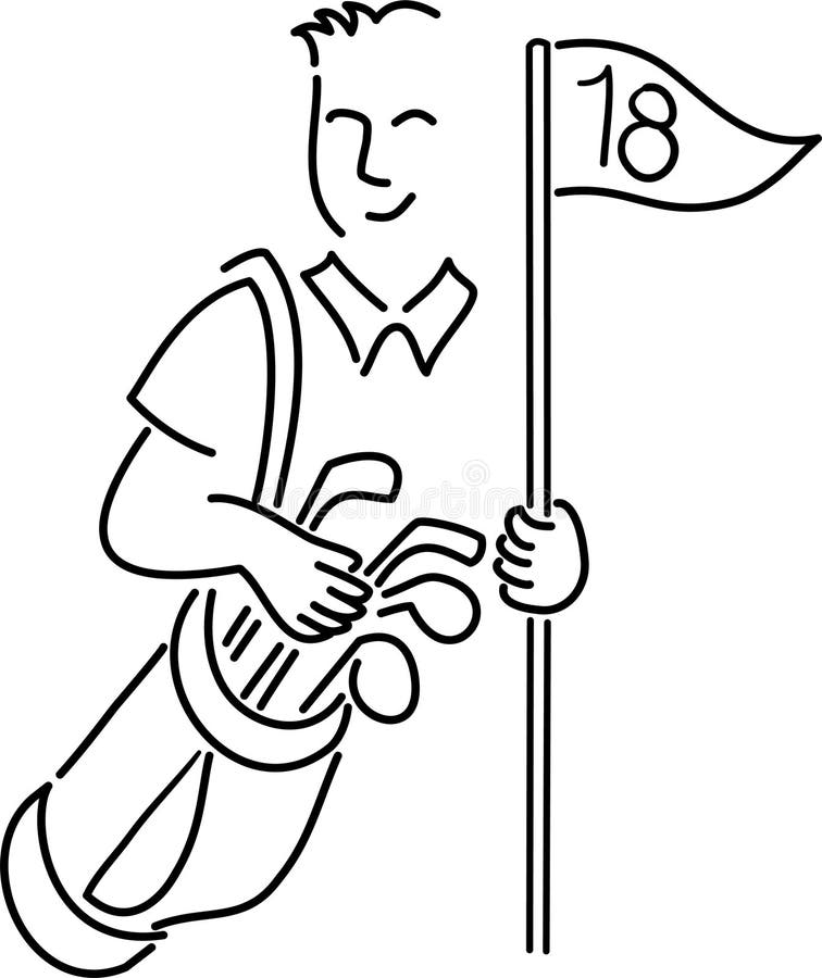 Dessin animé Golfer/ai illustration de vecteur Dessin animé Golfer/ai illustration de vecteur
