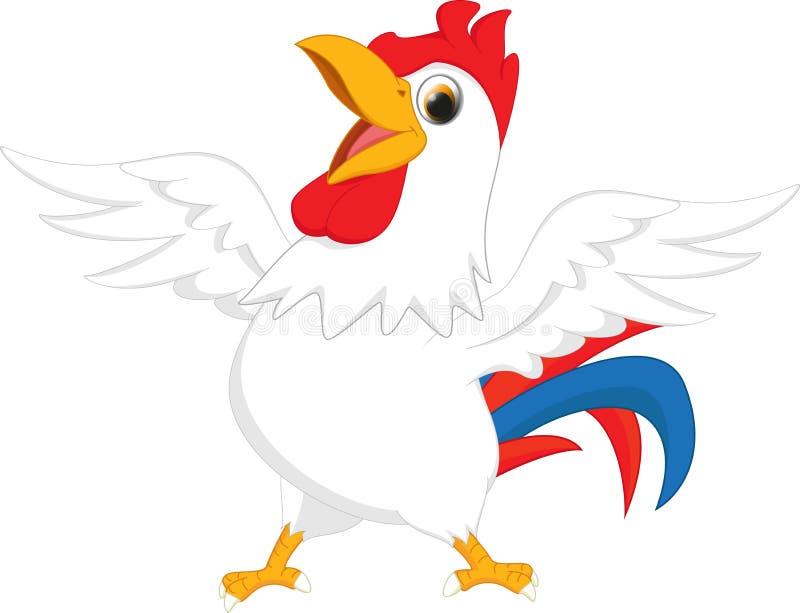Dessin animé heureux de coq illustration de vecteur Dessin animé heureux de coq illustration de vecteur