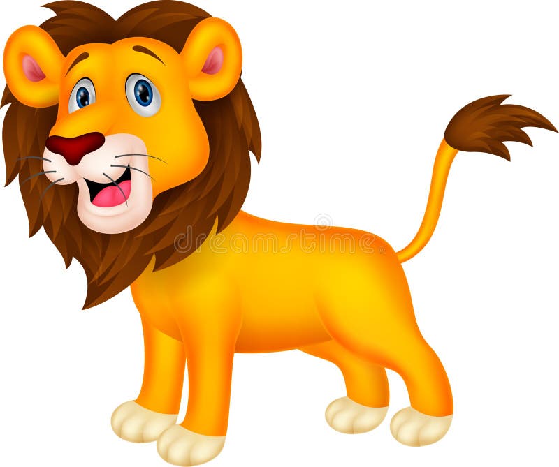 Dessin animé mignon de lion illustration stock Dessin animé mignon de lion illustration stock