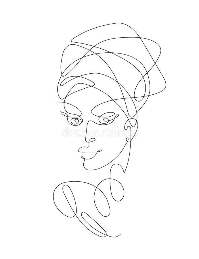 Dessin Au Trait Africain Fille Une Illustration De Vecteur Illustration Du Africain Dessin 143123002