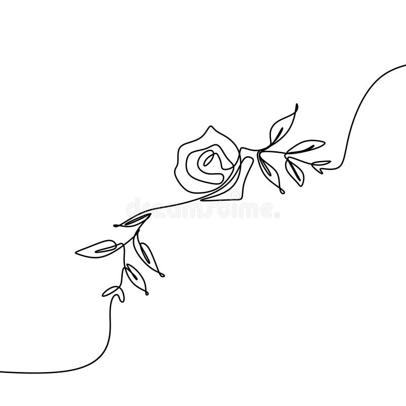 Un Trait Continu De Dessin De Gribouillis De Fleur. Parfait Pour Les Cartes  Autocollantes. Illustration Vectorielle Isolée Illustration de Vecteur -  Illustration du retrait, accroissement: 269729743