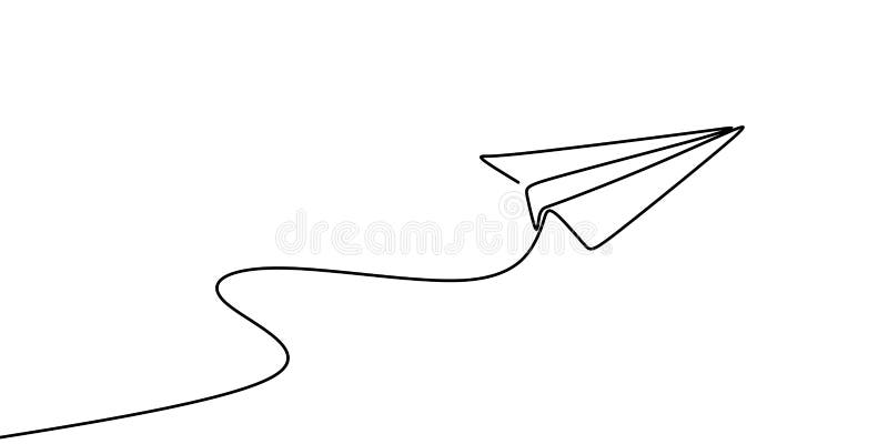 Dessin au trait continu de l'illustration de papier de vecteur plat illustration de vecteur