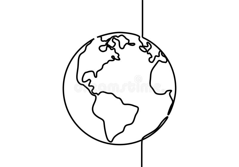 Dessin Au Trait Globe Un De La Terre De La Conception Minimaliste D Illustration De Vecteur De Carte Du Monde Du Minimalisme D Is Illustration De Vecteur Illustration Du Monde Dessin 154200008