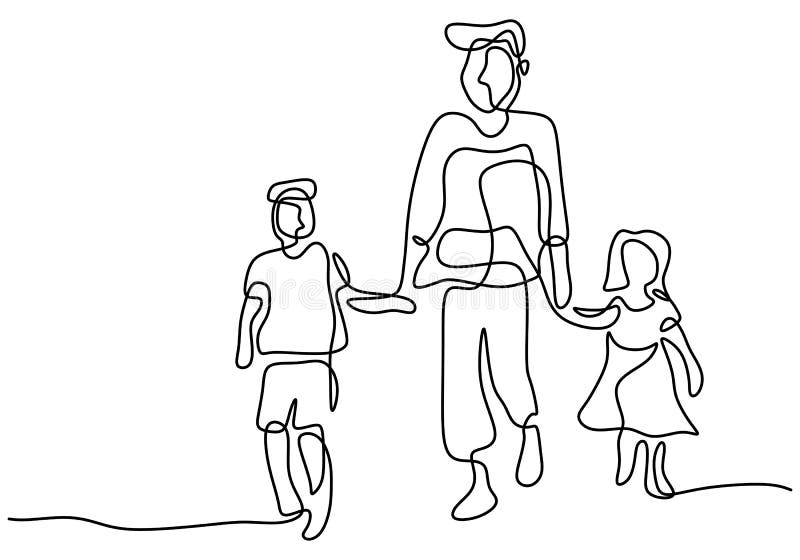 Un Jeune Papa Marche Avec Un Bébé Dans Une Poussette. Un Homme Avec Un  Nouveau-né Sur Une Promenade Dans Une Voiture De Bébé. Cara Illustration de  Vecteur - Illustration du stationnement, ramassage