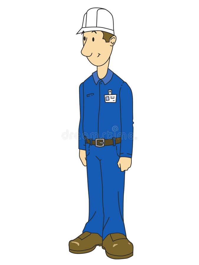Download Dessin D'ouvrier De Centrale Illustration Stock - Illustration du bleu, clip: 71484