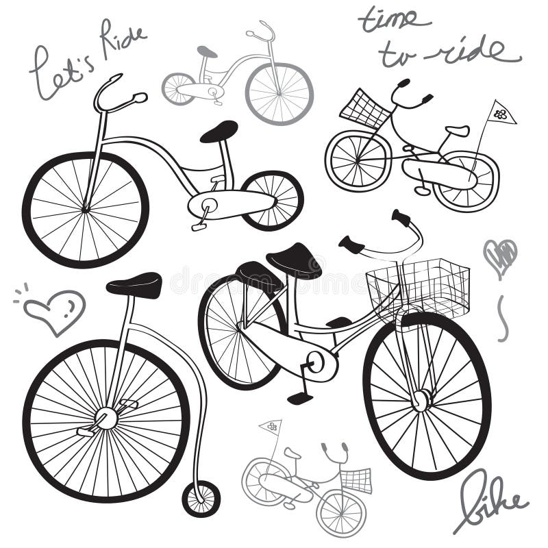  Dessin  de bicyclette  illustration stock Illustration du 