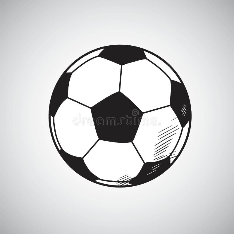 Gros Ballon De Football. Dessin Vectoriel Illustration de Vecteur