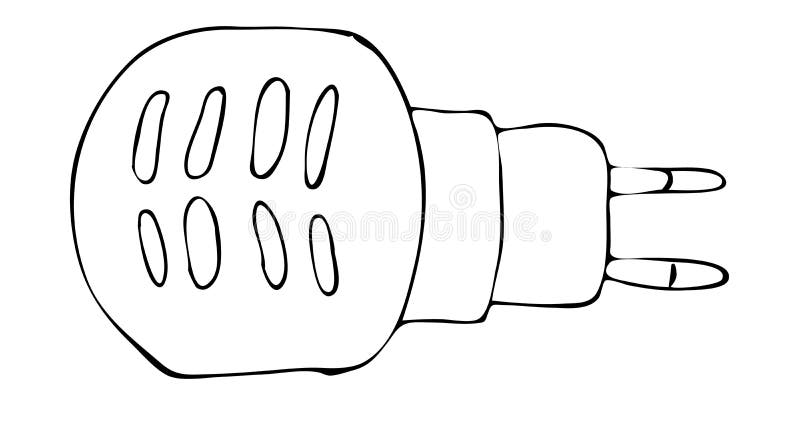 Dessin à main fumigateur électrique Dispositif anti-moustique pour la maison pour fumer les parasites et les insectes piqueurs su illustration libre de droits Dessin à main fumigateur électrique Dispositif anti-moustique pour la maison pour fumer les parasites et les insectes piqueurs su illustration libre de droits