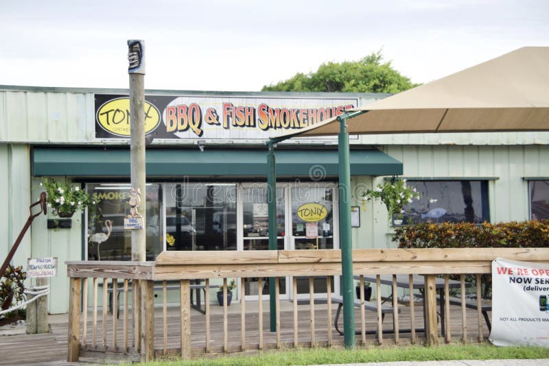 Tonix BBQ and Smokehouse, Cape Canaveral, Florida Editorial Stock Photo