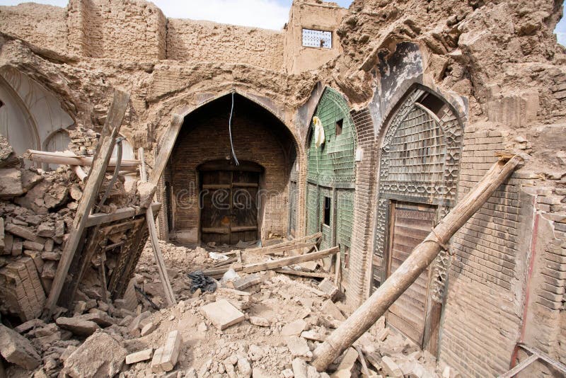 Destroyed house and store of the old Persian bazaar in Isfahan