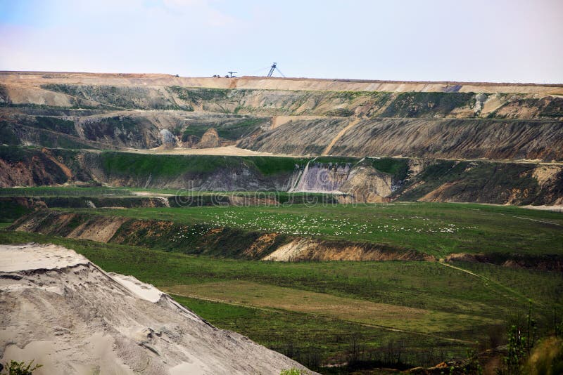 Destroyed landscape in Garzweiler opencast mining lignite royalty free stock photos Destroyed landscape in Garzweiler opencast mining lignite royalty free stock photos