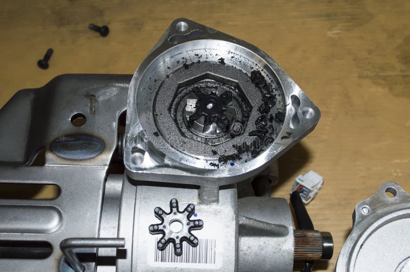 Destroyed and New Clutch Rubber Electric Power Steering Clutch Stock