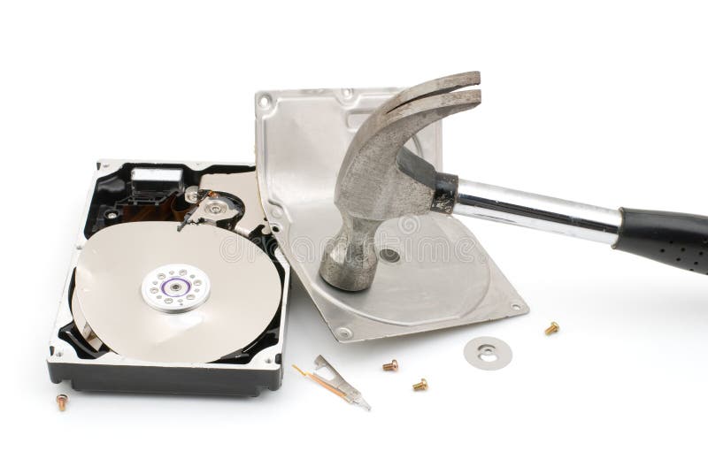 Destroying hard disk drive