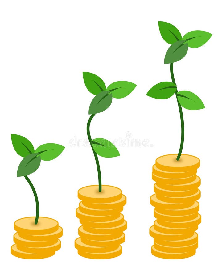 Det abstrakta begreppet av sparande pengar och att hålla ögonen på det växer, som du sparar stock illustrationer Det abstrakta begreppet av sparande pengar och att hålla ögonen på det växer, som du sparar stock illustrationer