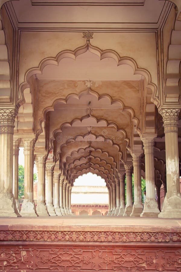 Det Agra fortet - Diwan är jag (Hall av offentliga åhörare) fotografering för bildbyråer Det Agra fortet - Diwan är jag (Hall av offentliga åhörare) fotografering för bildbyråer
