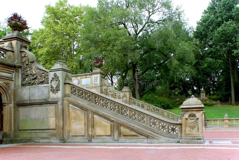 Bethesda Terrace Grand Staircase in Central Park Editorial