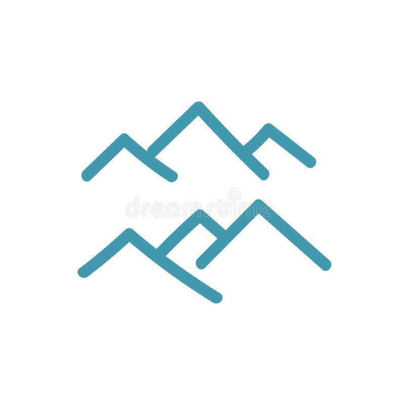 The mountains peak symbol. Icon or logo. Cartographic designation. National park. Nature reserve. Ecology Hike trip the hills. Vector flat style colorful outline illustration. The mountains peak symbol. Icon or logo. Cartographic designation. National park. Nature reserve. Ecology Hike trip the hills. Vector flat style colorful outline illustration.